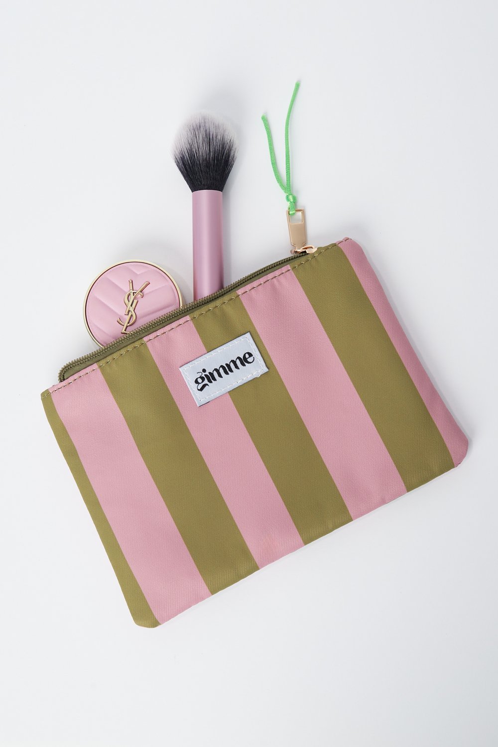 Gimme Makeup Tas Groot Streep - Roze Groen - Little Things