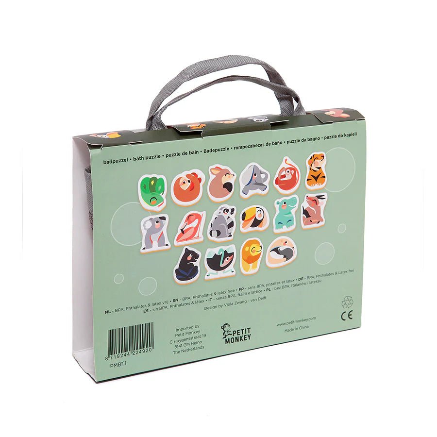 Petit Monkey Zachte Schuim Badpuzzel – Wilde Dieren - Little Things
