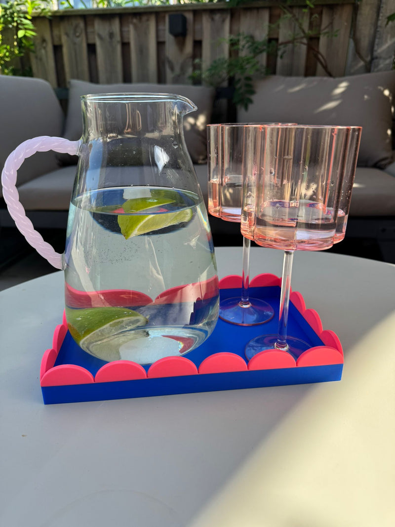 Little Things 3D - Decoratief Dienblad - Twee Kleuren - BlauwRoze