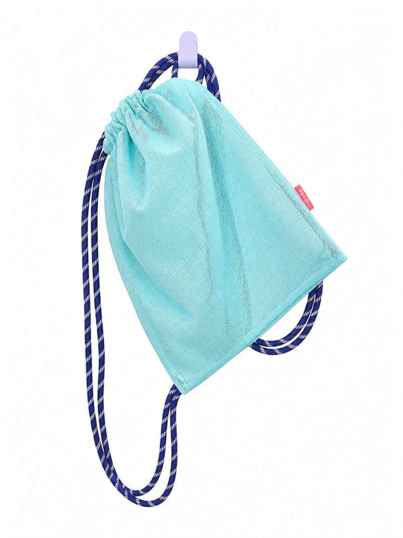 ENGEL. Gymtas - Checkerboard Blauw Mint