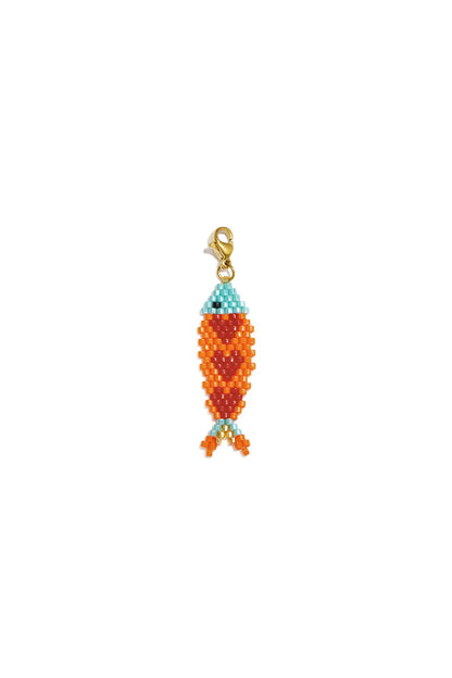 Lilli June Glazen Vissen Bedeltje - DIY Sieraden - Oranje