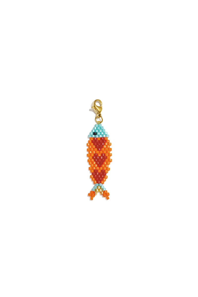 Lilli June Glazen Vissen Bedeltje - DIY Sieraden - Oranje