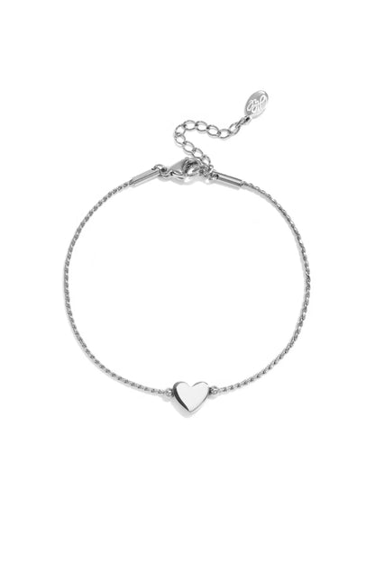 Lilli June roestvrij stalen armband - Hartje - Zilver