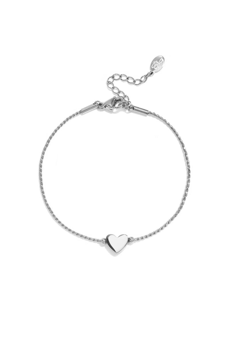 Lilli June roestvrij stalen armband - Hartje - Zilver