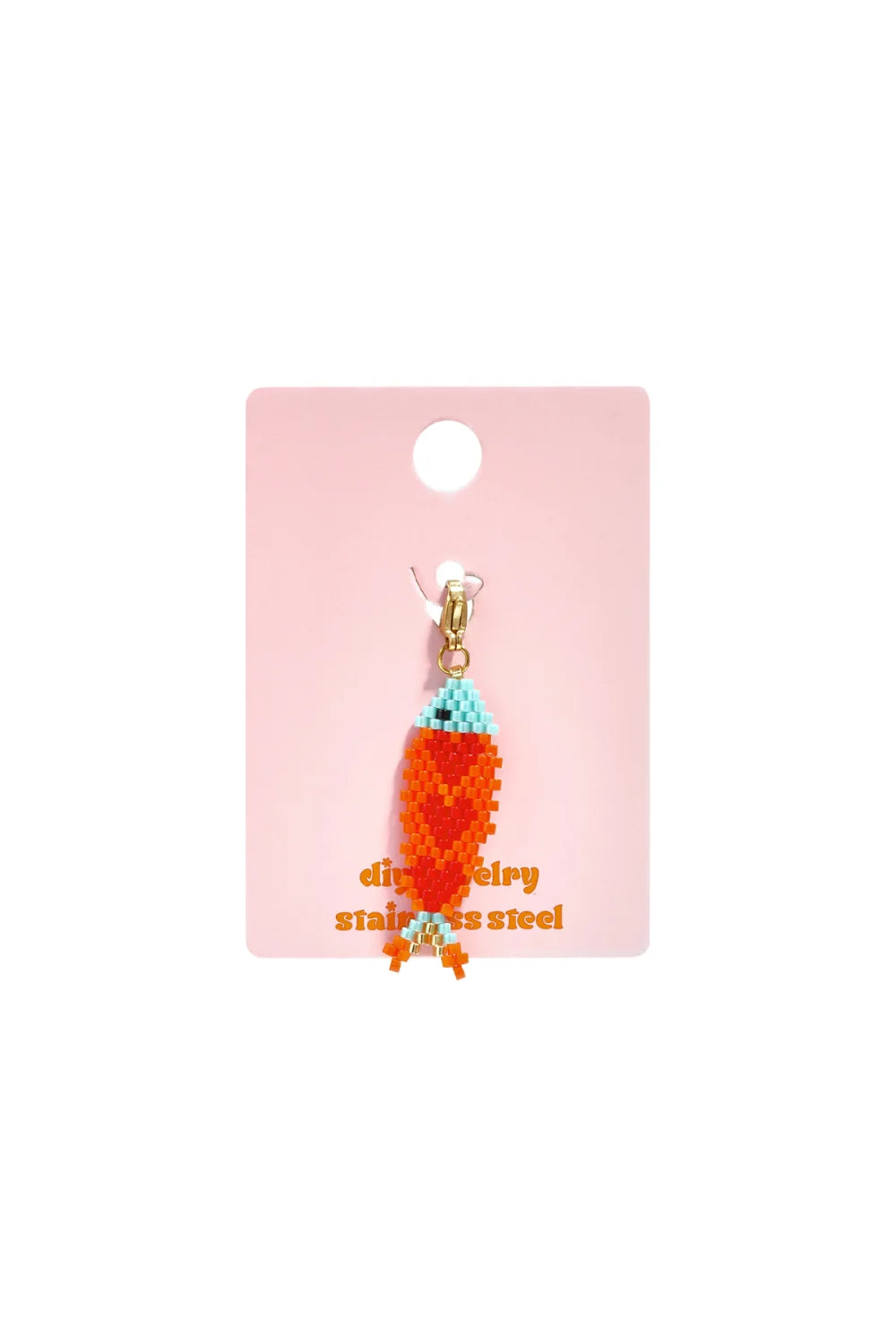 Lilli June Glazen Vissen Bedeltje - DIY Sieraden - Oranje