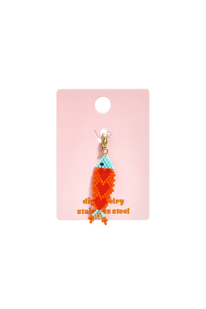 Lilli June Glazen Vissen Bedeltje - DIY Sieraden - Oranje