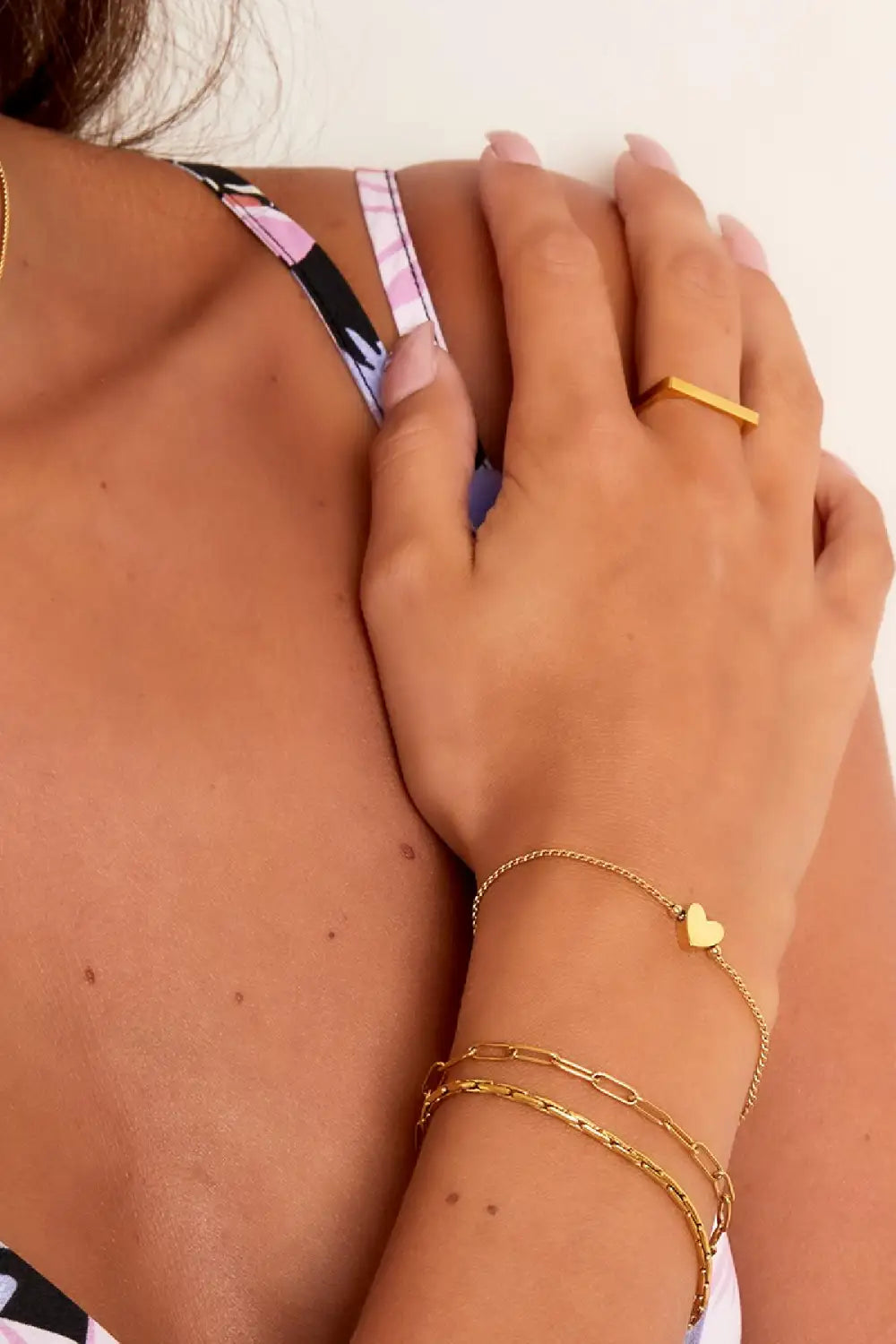 Lilli June roestvrij stalen armband - Hartje - Goud