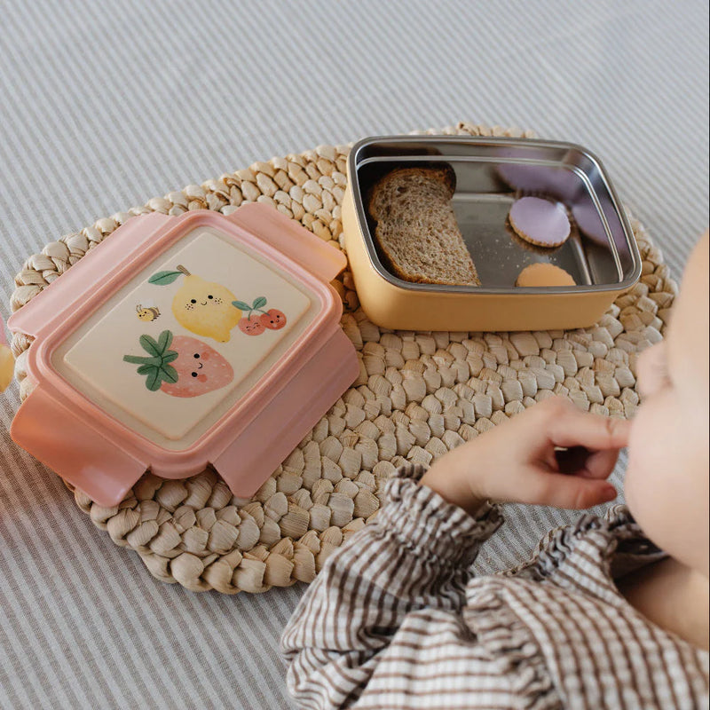 Petit Monkey Bento Lunchbox RVS – Sparkling Fruits hover