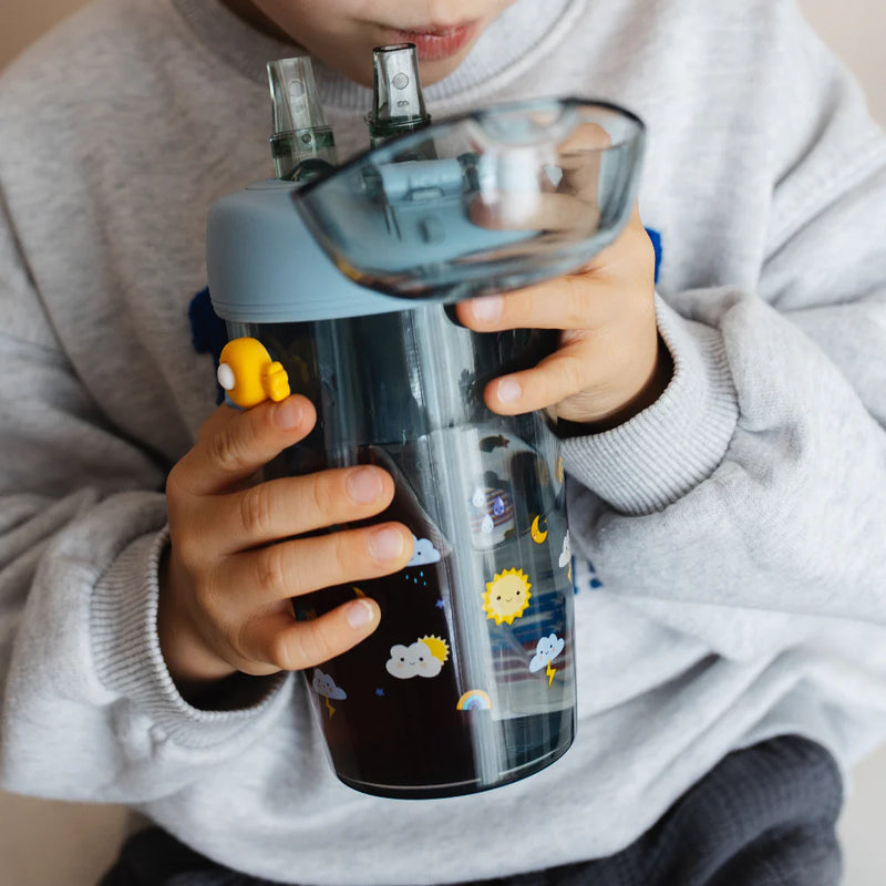 Petit Monkey Dubbele Drinkfles – Sparkling Sky hover