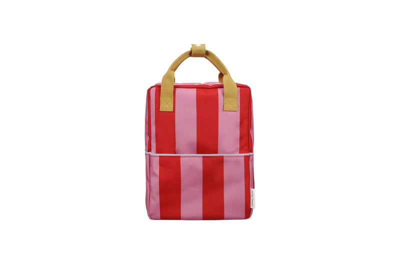 Sticky Lemon Backpack Medium – Stripes - Red Apple & Rosebay Pink