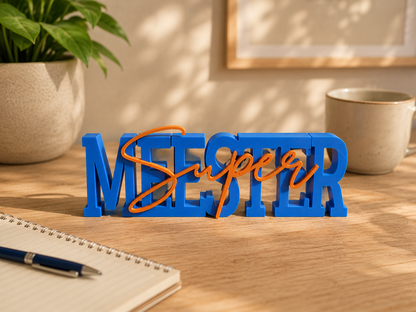 3D Decoratietekst "Super Meester" - Little Things 3D