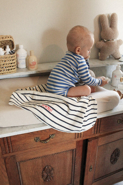 Atelier Pomme Huge Towel - Hydrofiele Doek - The Breton Stripe - Little Things