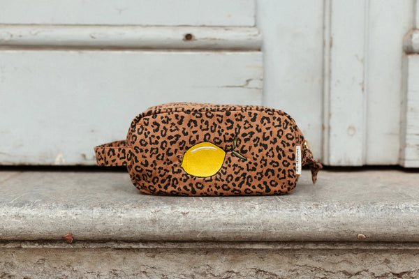 Atelier Pomme The Perfect Pouch – Leopard – Zitrone