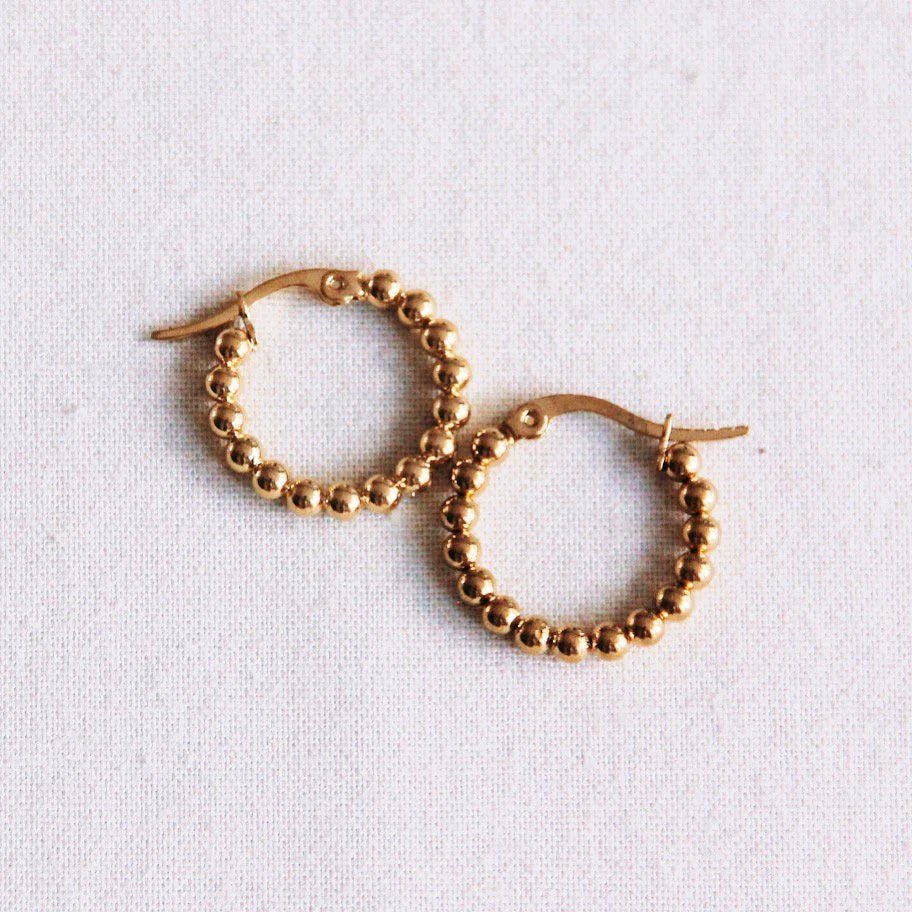Bazou - Gouden Oorbellen met Balletjes - 20mm - Little Things