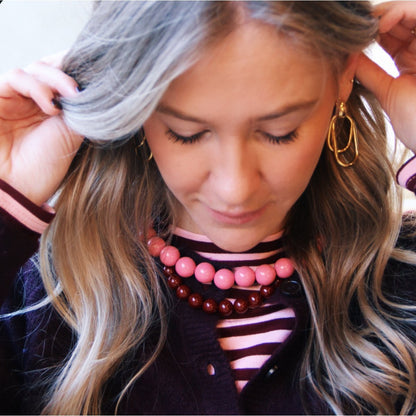 Bazou - Kralenketting XXL - Roze - Little Things
