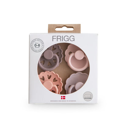 FRIGG 4 - pack siliconen speentjes – Sunset Bliss – maat T1 - Little Things