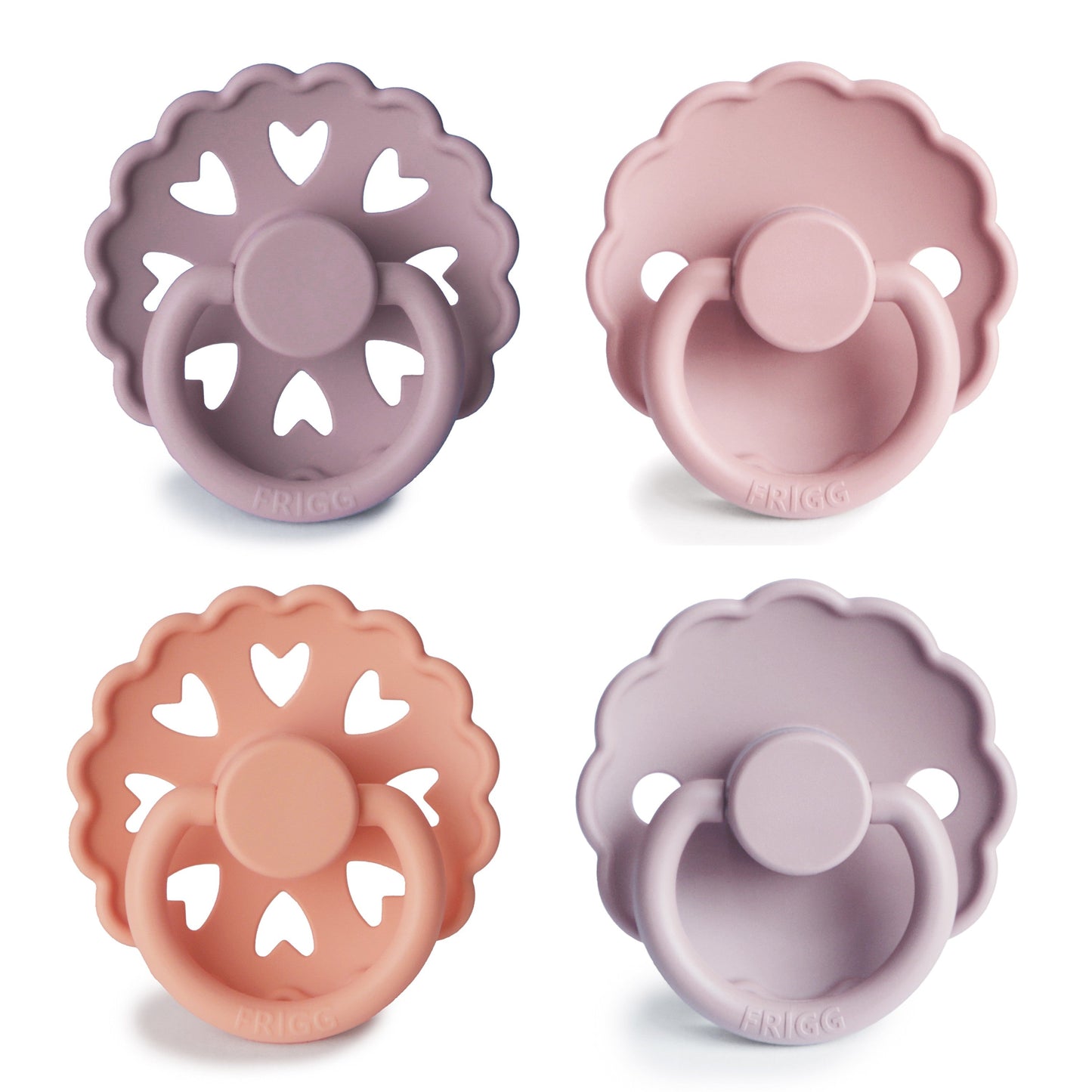 FRIGG 4 - pack siliconen speentjes – Sunset Bliss – maat T1 - Little Things