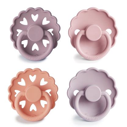 FRIGG 4 - pack siliconen speentjes – Sunset Bliss – maat T1 - Little Things