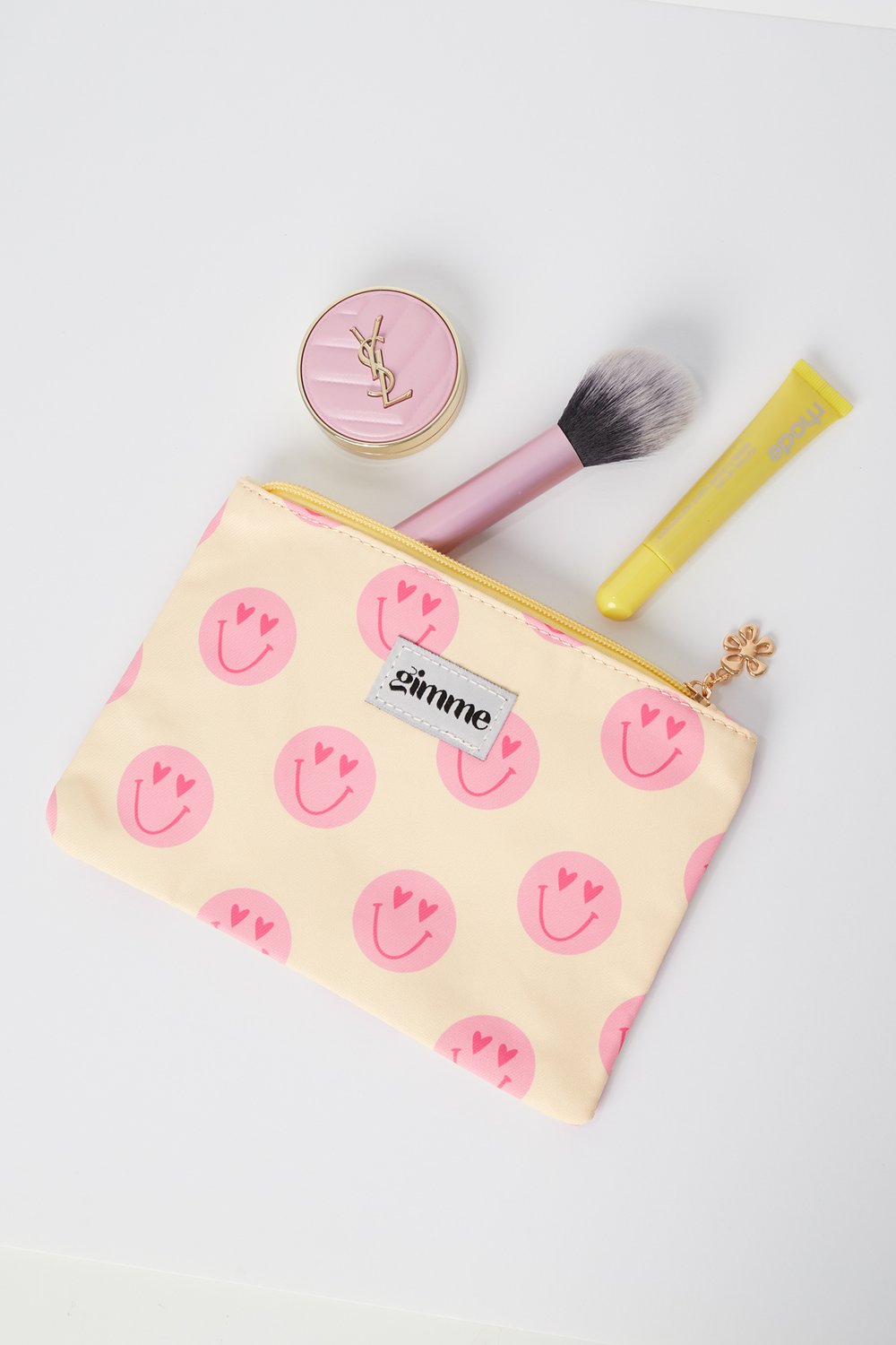 Gimme Smiling Face Makeup Tas - Geel - Little Things