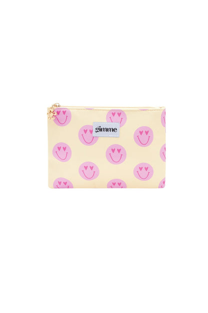 Gimme Smiling Face Makeup Tas - Geel - Little Things