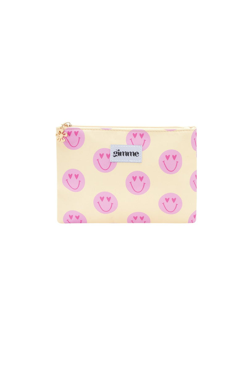 Gimme Smiling Face Makeup Tas - Geel