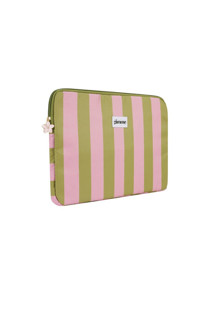 Gimme Streep Laptophoes - 13 inch - Roze Groen - Little Things