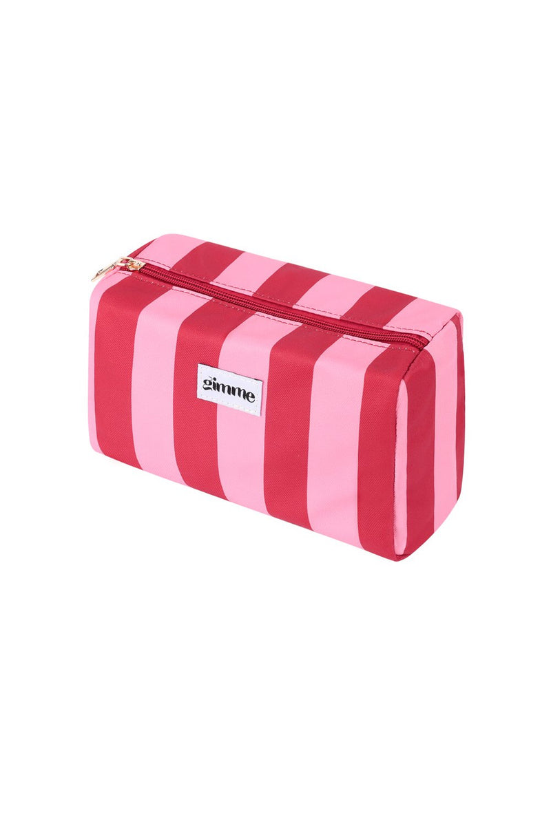 Gimme Toilettas Groot Streep - Roze Rood