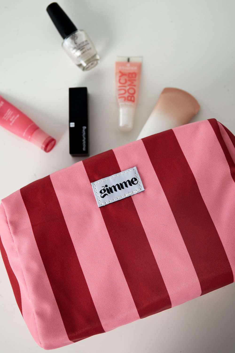 Gimme Toilettas Groot Streep - Roze Rood - Little Things