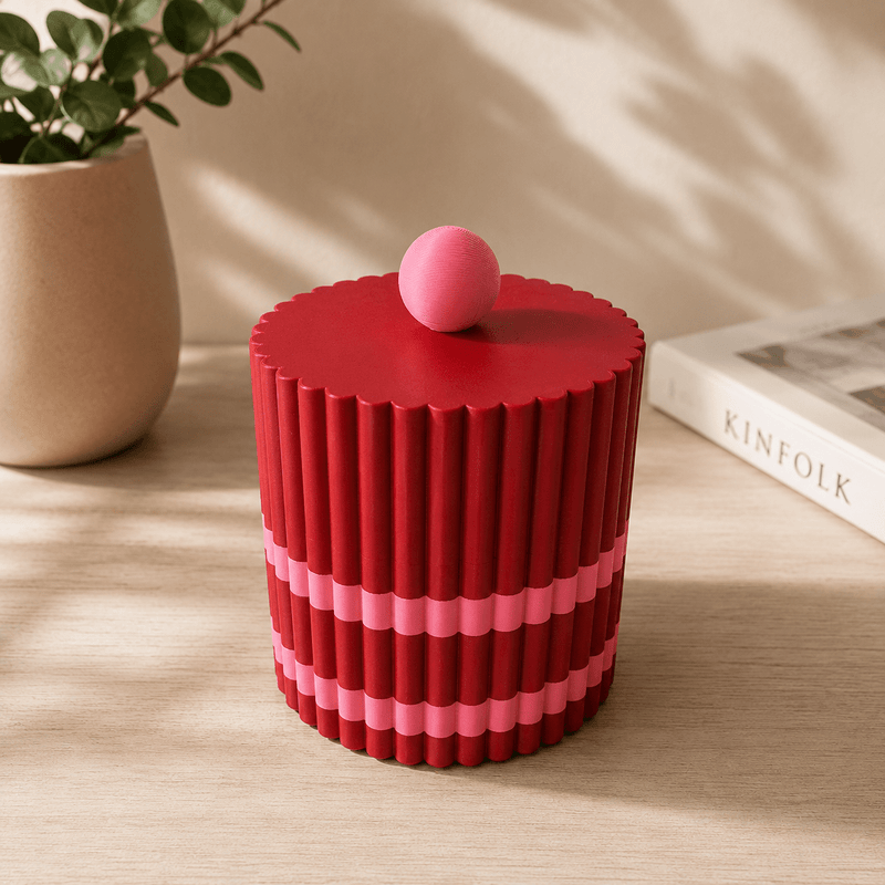 Little Things 3D - Gestreifte Aufbewahrungsbox mit Deckel