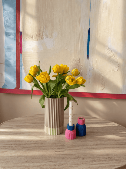 Little Things 3D - Ribbel Cilindervaas - Twee Kleuren - Little Things