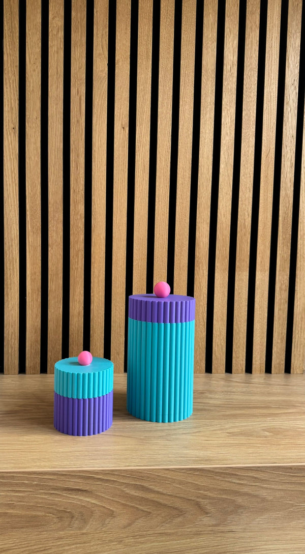Little Things 3D - Ribbel Opbergpotten Set - Koffie & Suiker