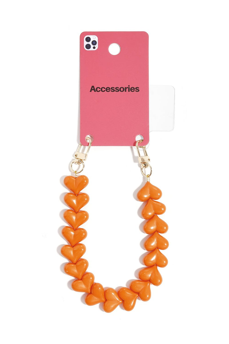 Little Things Hart Telefoonkoord - Oranje