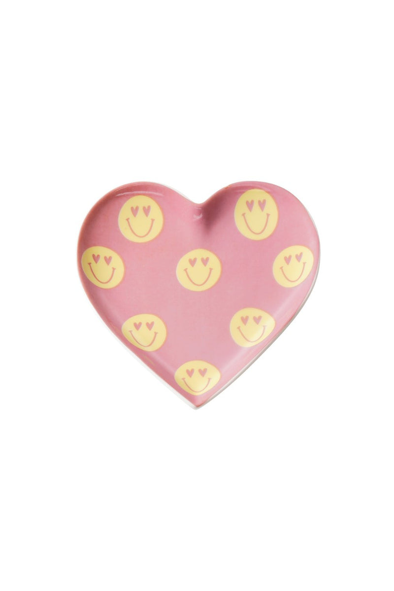 Little Things Sieradenschaaltje Hart Smiling Face - Roze