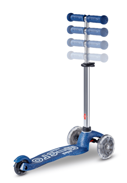 Micro Mini Deluxe Galaxy Glitter LED – Kinderstep met Lichtgevende Wielen – Blauw - Little Things