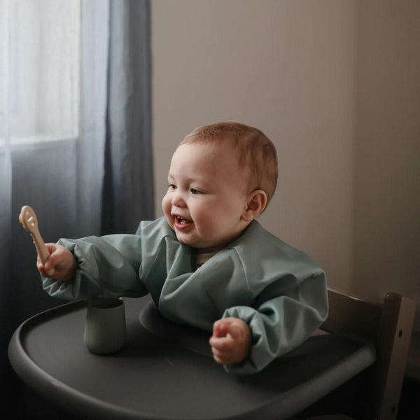 Mushie First Feeding Baby Spoon – Tradewinds / Shifting Sand