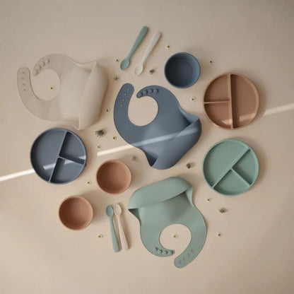 Mushie Siliconen Slab – Cambridge Blue - Little Things