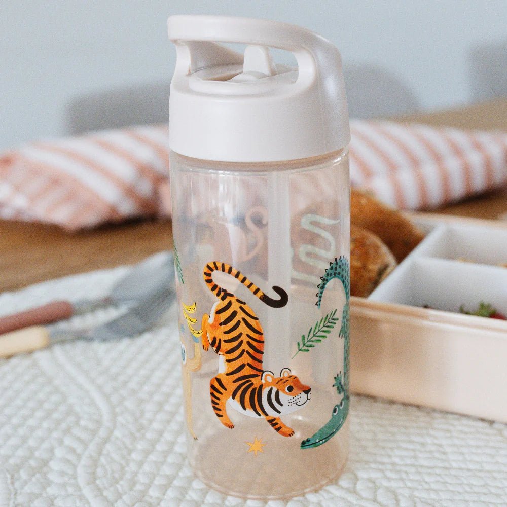 Petit Monkey Drinkfles met Rietje – Ondersteboven Dieren - Little Things