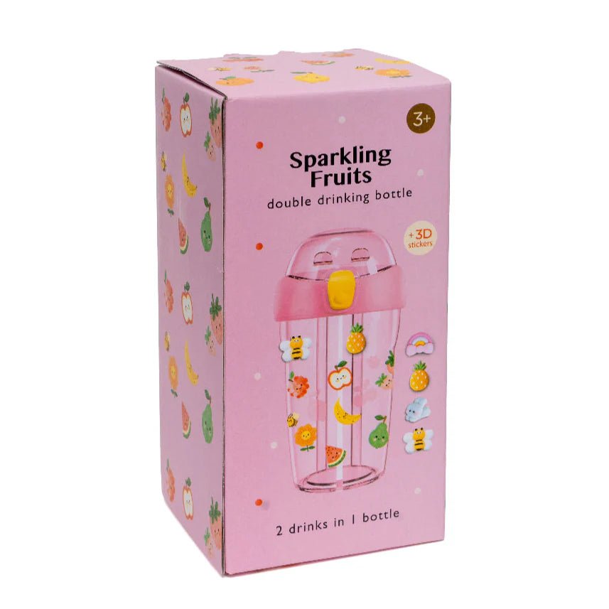 Petit Monkey Dubbele Drinkfles – Sparkling Fruits - Little Things