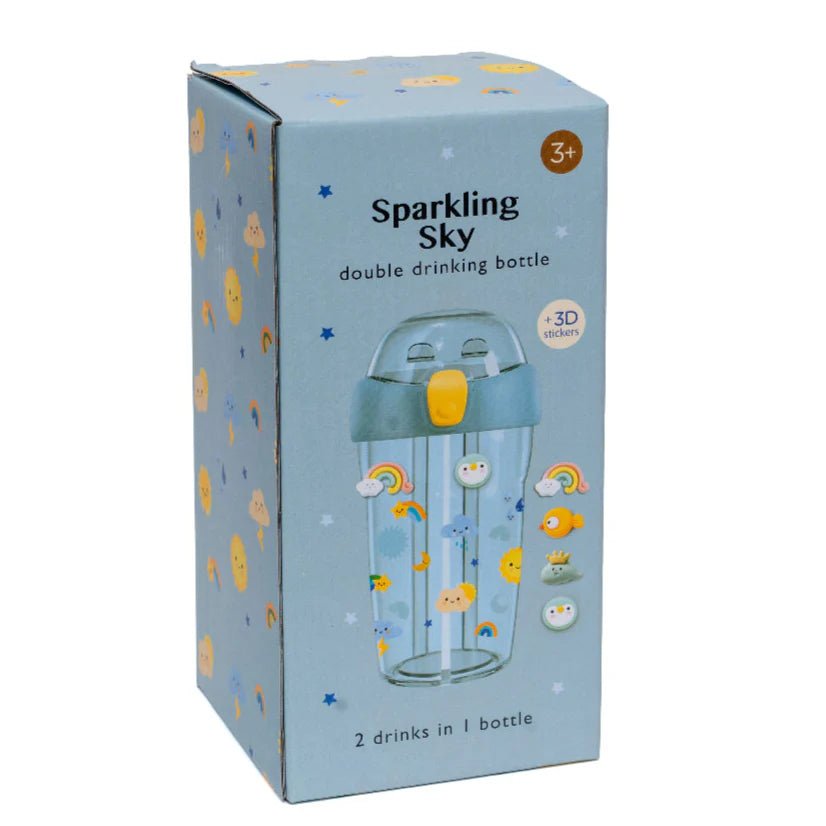 Petit Monkey Dubbele Drinkfles – Sparkling Sky - Little Things