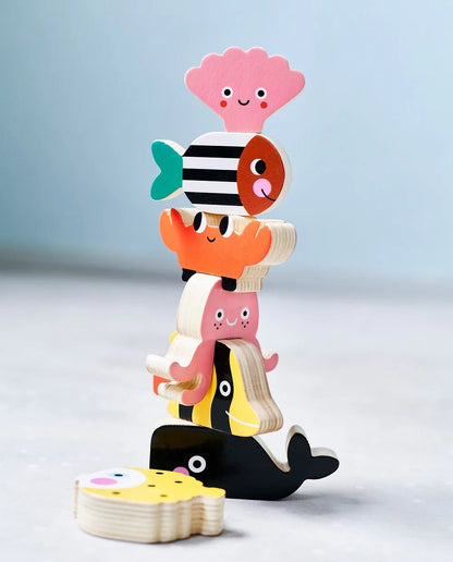 Petit Monkey Houten Oceaan Stapeltoren - Little Things