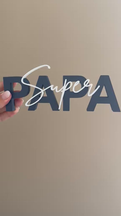 3D Decoratietekst "Super Papa" - Little Things 3D