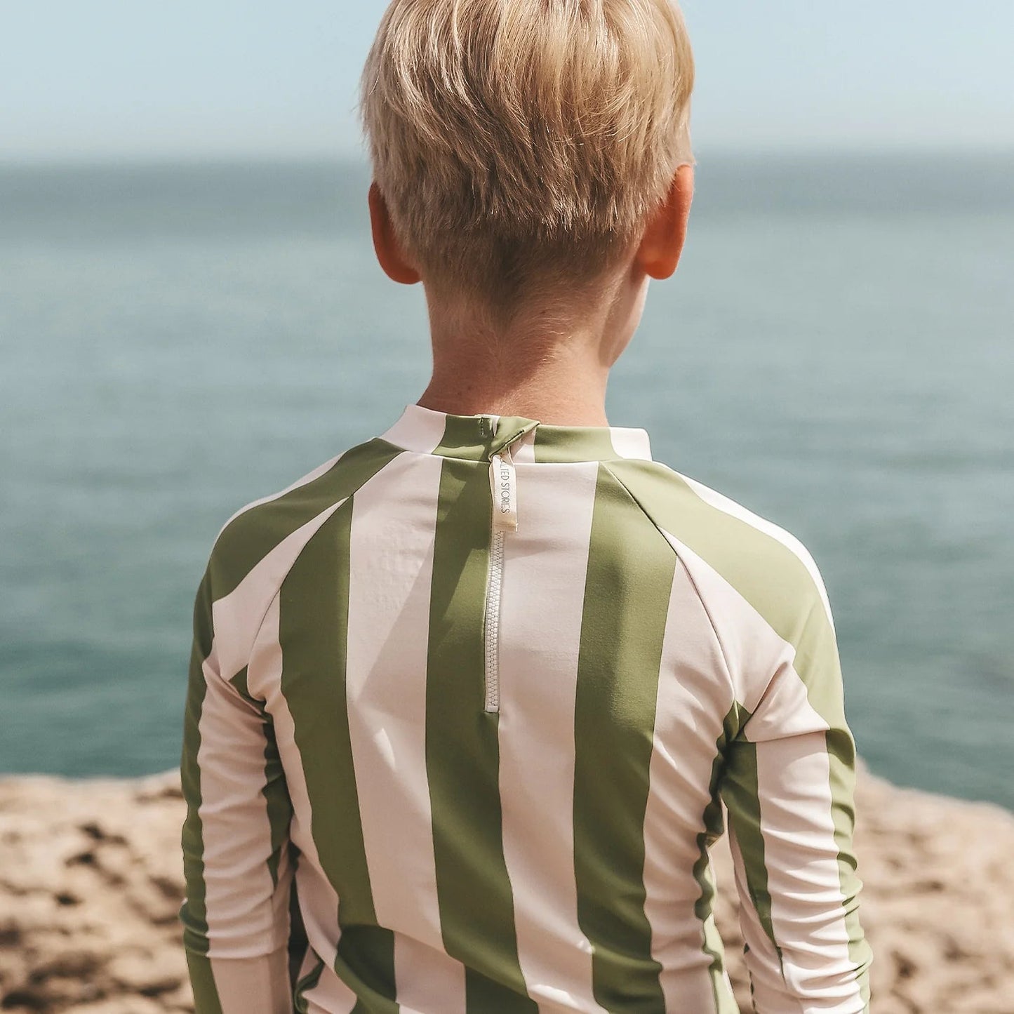 Salted Stories - UV Zwemshirt Lange Mouwen - Wide Stripe - Iguana - Little Things