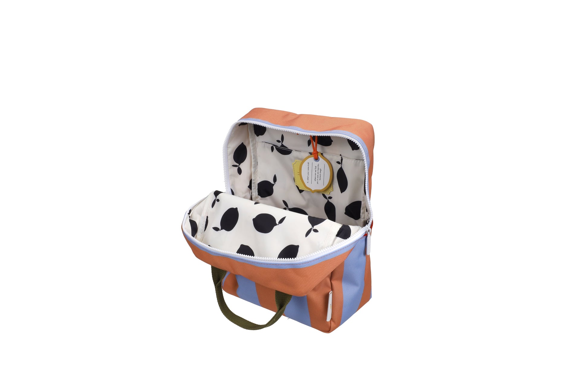 Sticky Lemon Backpack Medium – Stripes - Cloud Blue & Maple Whirl - Little Things
