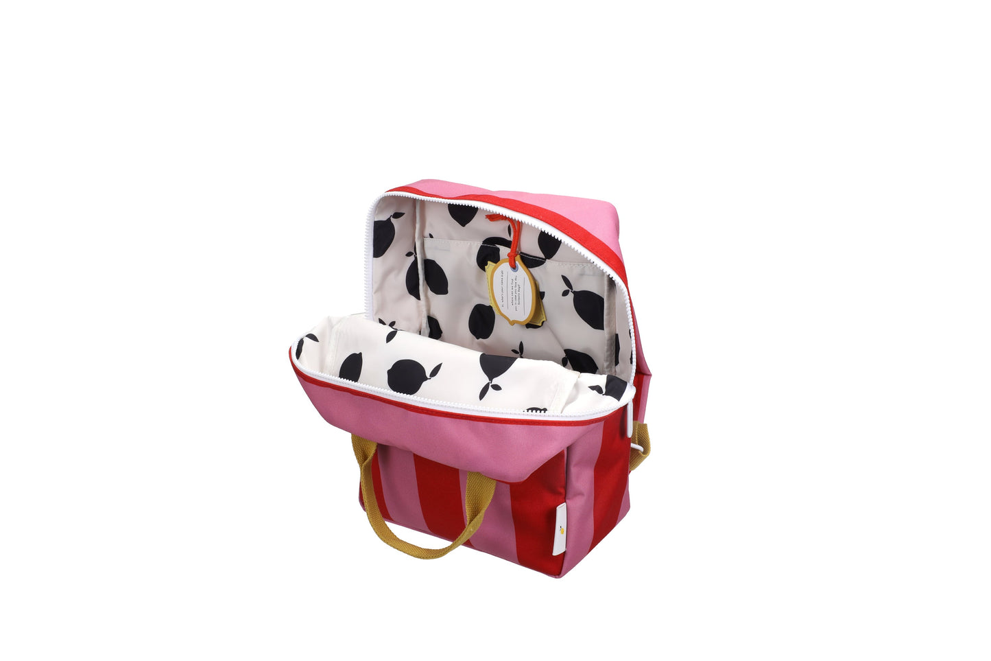 Sticky Lemon Backpack Medium – Stripes - Red Apple & Rosebay Pink - Little Things