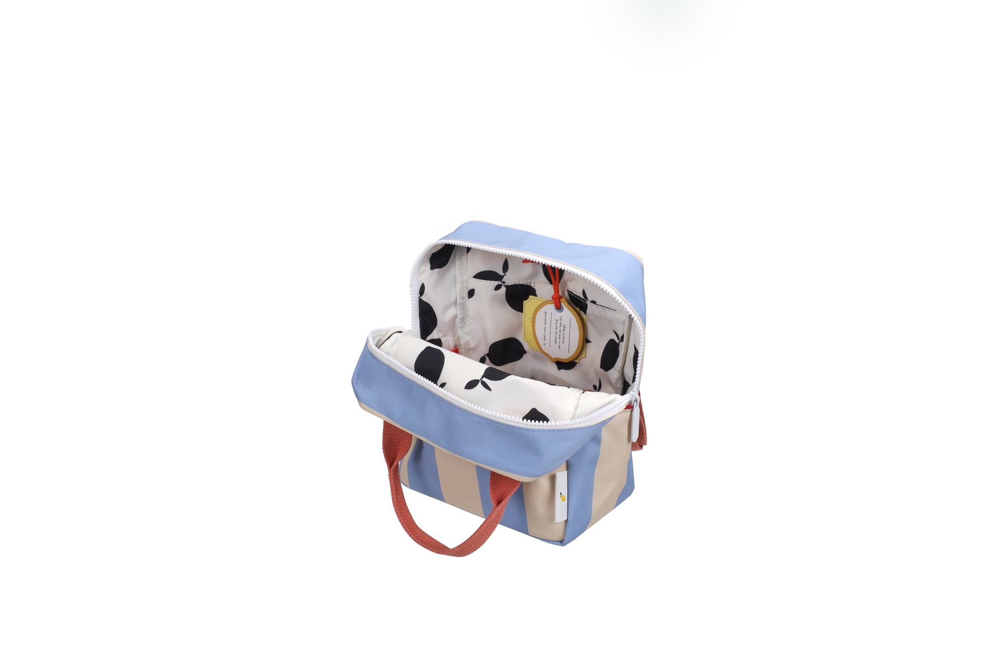 Sticky Lemon Backpack Small – Stripes - Cloud Blue & Twiggy Beige - Little Things