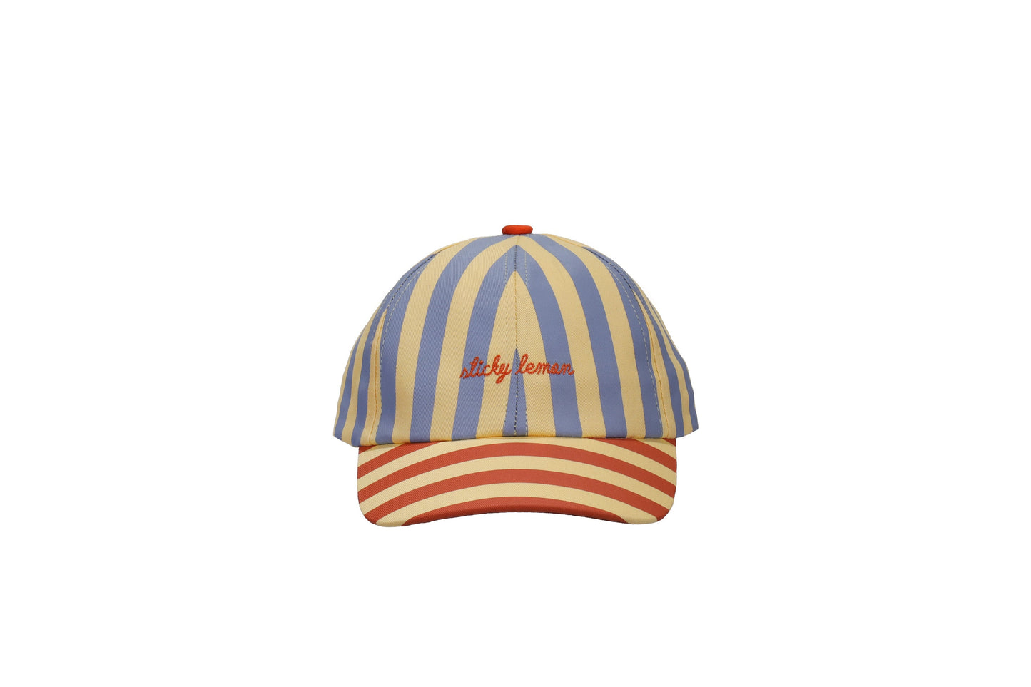 Sticky Lemon Cap – Stripes - Blue Whale & Sandy Yellow - Little Things