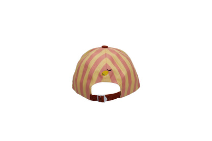 Sticky Lemon Cap – Stripes - Coral Pink & Sandy Yellow - Little Things