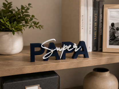 3D Decoratietekst "Super Papa" - Little Things 3D