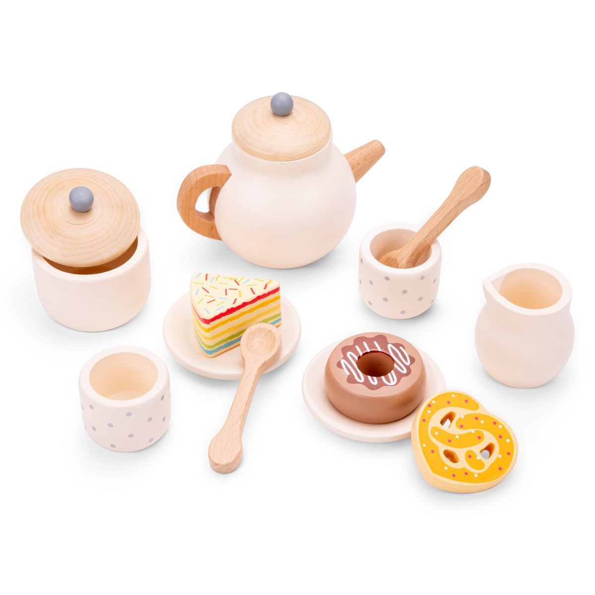 Woet - Houten Theeservies - Crème - 14 - delig - Little Things