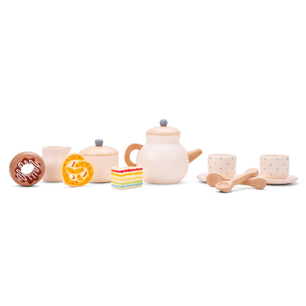 Woet - Houten Theeservies - Crème - 14 - delig - Little Things